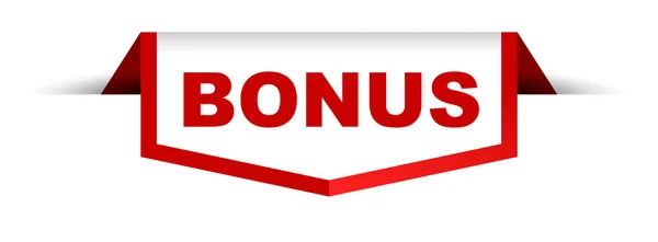 Kırmızı ve beyaz afiş bonus — Stok Vektör
