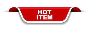 Kırmızı ve beyaz afiş sıcak öğesi