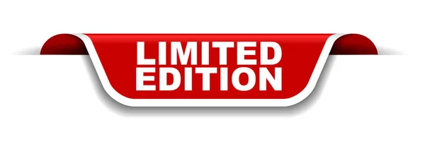 Rode en witte spandoek limited edition — Stockvector