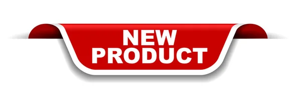 Banner vermelho e branco novo produto —  Vetores de Stock