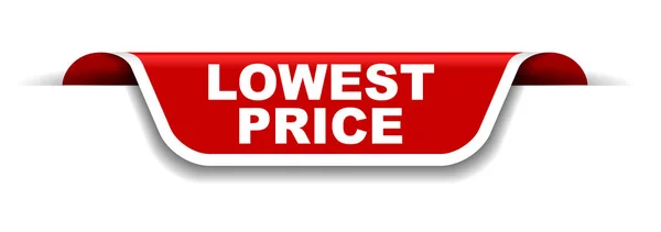 Czerwone i białe transparent najniższa cena — Wektor stockowy