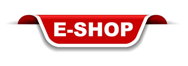 Kırmızı ve beyaz afiş eshop — Stok Vektör