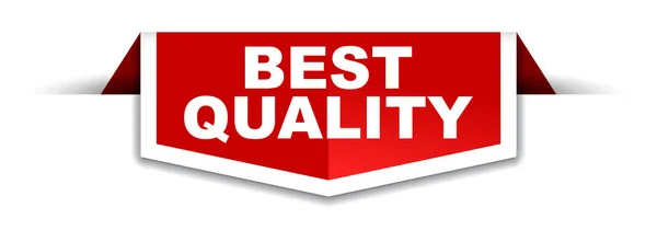 Banner vermelho e branco melhor qualidade —  Vetores de Stock