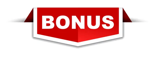 Röda och vita banner bonus — Stock vektor