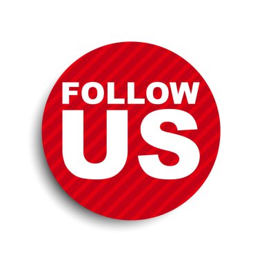 kırmızı daire başlık öğesi bizi takip edin