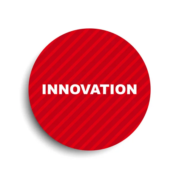 Piros kör banner elem innováció — Stock Vector