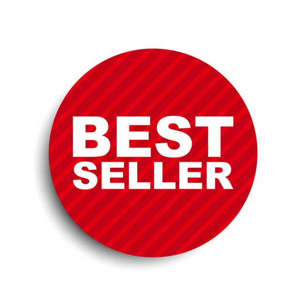Élément de bannière cercle rouge best seller — Image vectorielle