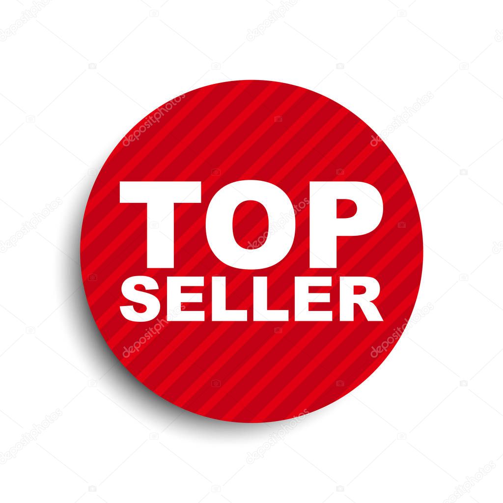 red circle banner element top seller