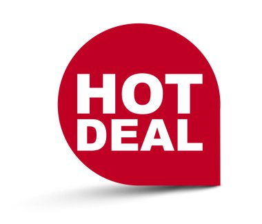 Kırmızı vektör afiş sıcak fırsat