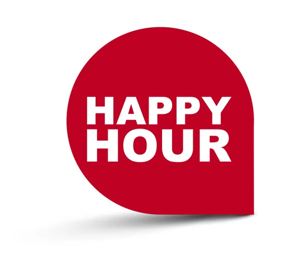 Banner vetor vermelho happy hour — Vetor de Stock