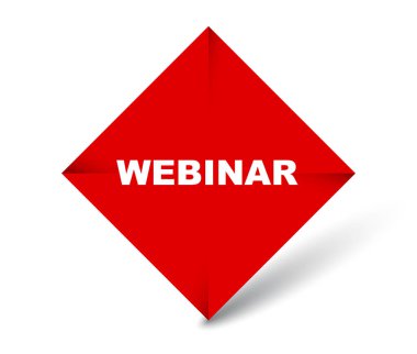 Kırmızı vektör afiş webinar