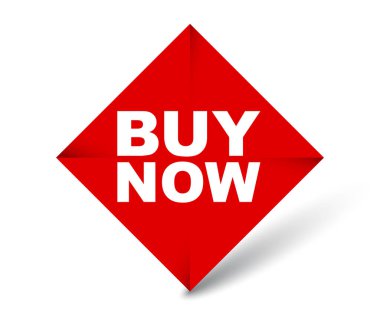 Kırmızı vektör afiş satın şimdi