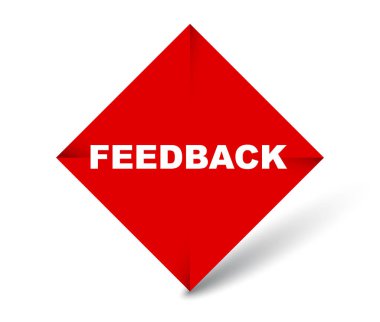 Kırmızı vektör afiş geribildirim