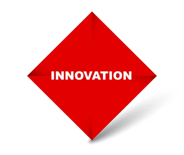 赤で示したベクトル バナー イノベーション — ストックベクタ