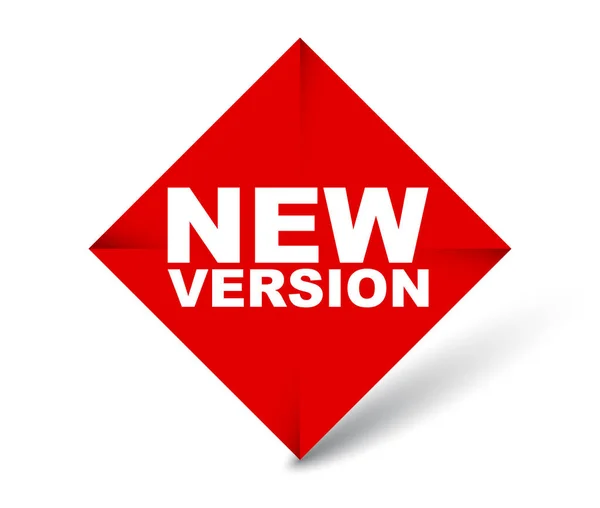Piros vector-banner új verzió — Stock Vector