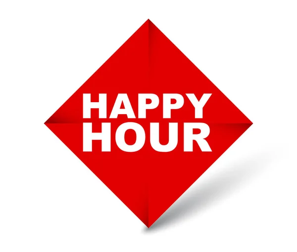 Red vector banner happy hour — Stock Vector