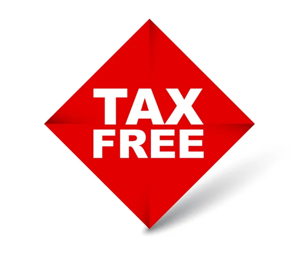 Красный векторный баннер tax free — стоковый вектор