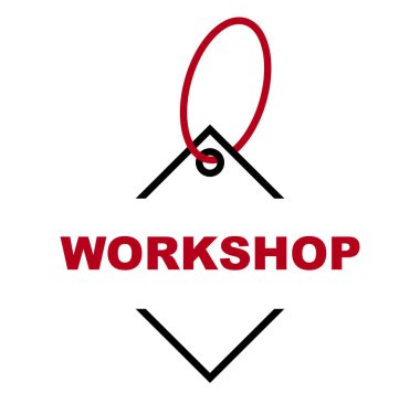 Kırmızı vektör afiş Çalıştayı