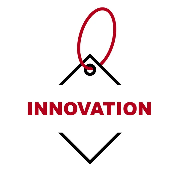赤で示したベクトル バナー イノベーション — ストックベクタ