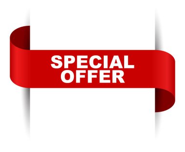 Kırmızı vektör afiş özel teklif