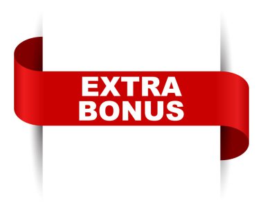 Kırmızı vektör banner ekstra bonus