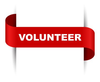 Kırmızı vektör afiş gönüllü