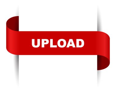 Kırmızı vektör afiş yükleme