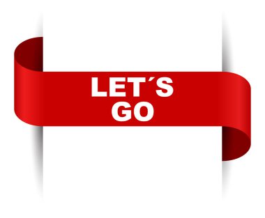 Kırmızı vektör afiş gidelim