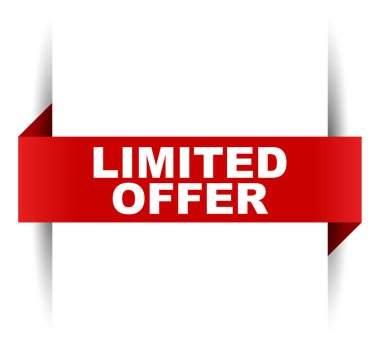 Kırmızı vektör afiş sınırlı teklif