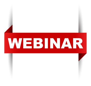 Kırmızı vektör afiş webinar