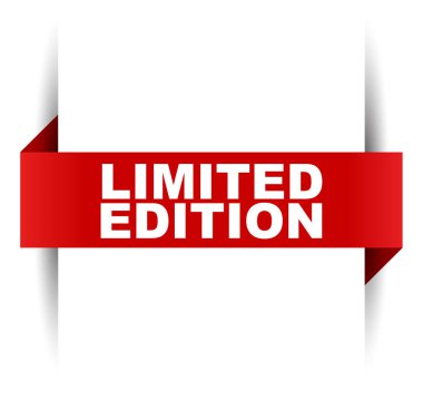 Kırmızı vektör afiş limited edition