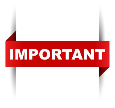 Kırmızı vektör afiş önemli