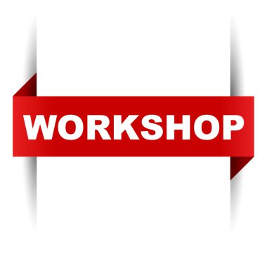 Kırmızı vektör afiş Çalıştayı