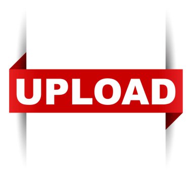 Kırmızı vektör afiş yükleme