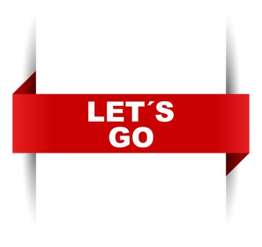 Kırmızı vektör afiş gidelim