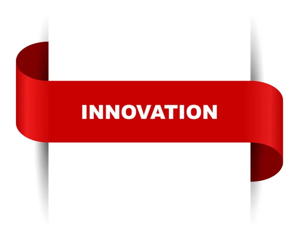 Innovación banner vector rojo — Archivo Imágenes Vectoriales