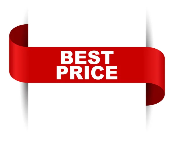 Červený vektor nápis Nejlepší cena — Stockový vektor