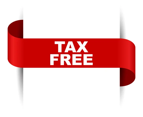 Vector rojo banner libre de impuestos — Archivo Imágenes Vectoriales