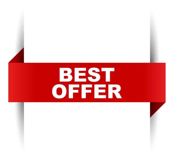 Rotes Vektorbanner bestes Angebot — Stockvektor