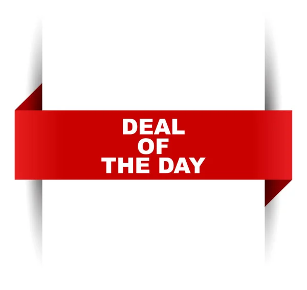 Κόκκινο διάνυσμα banner deal της ημέρας — Διανυσματικό Αρχείο
