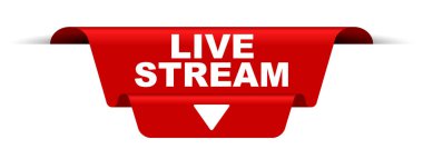 Kırmızı vektör afiş canlı akışı