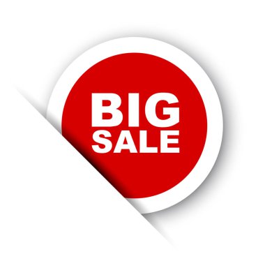 Kırmızı vektör afiş büyük satış