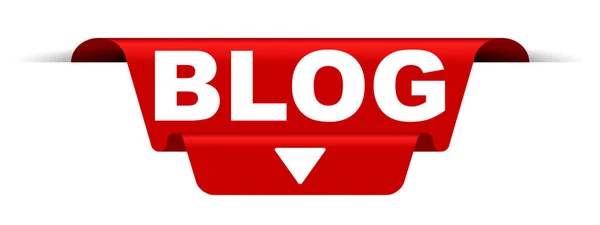 Blog de banner vetorial vermelho — Vetor de Stock