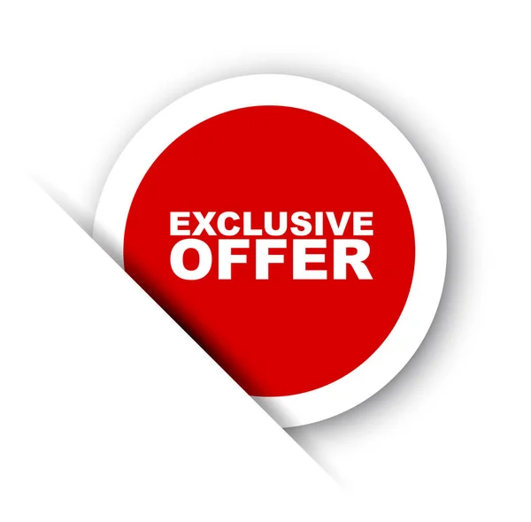 Red vector banner exclusive offer — Stock Vector
