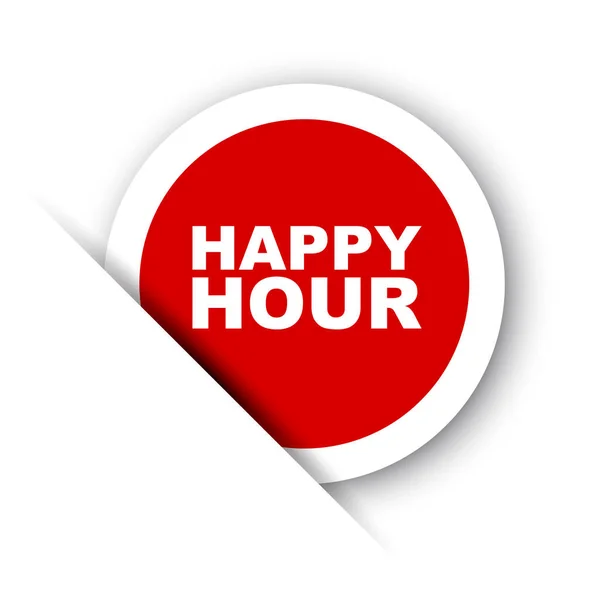 Red vector banner happy hour — Stock Vector