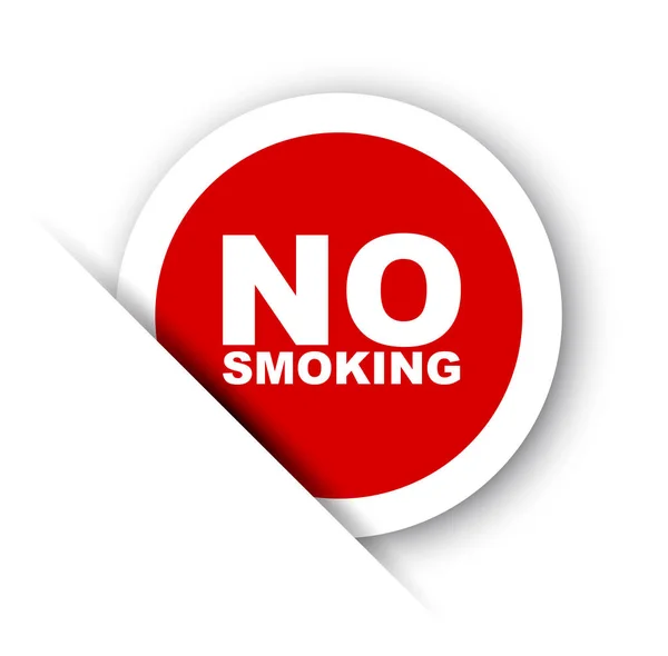 Bandiera vettoriale rossa non fumare — Vettoriale Stock