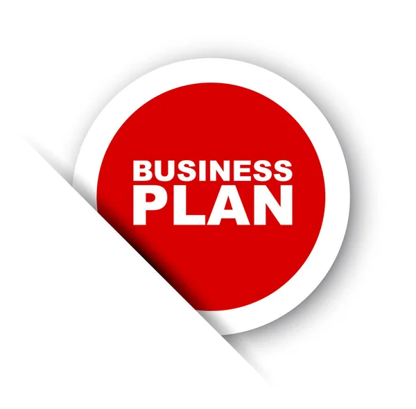 Businessplan mit rotem Vektorbanner — Stockvektor