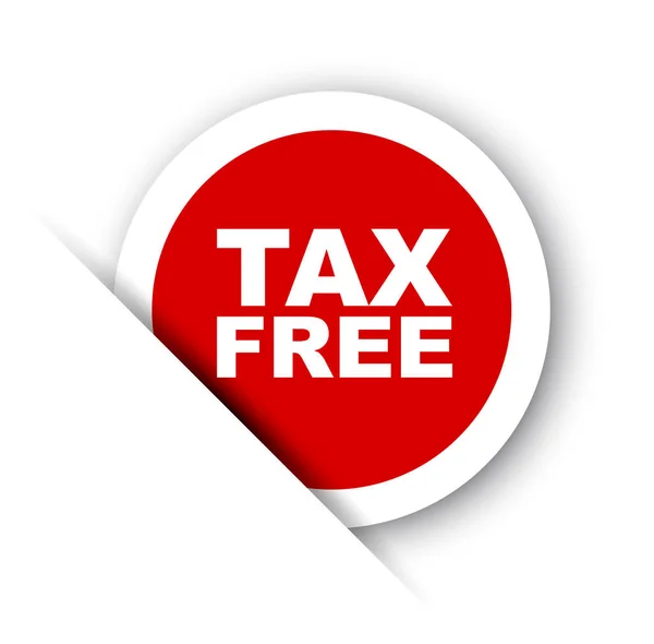 Красный векторный баннер tax free — стоковый вектор