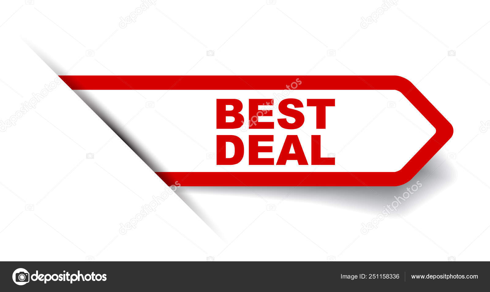 Red vector banner best deal Stock Vector by ©houbacze 251158336