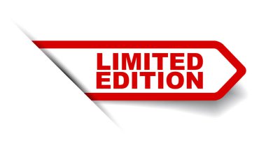 Kırmızı vektör afiş limited edition